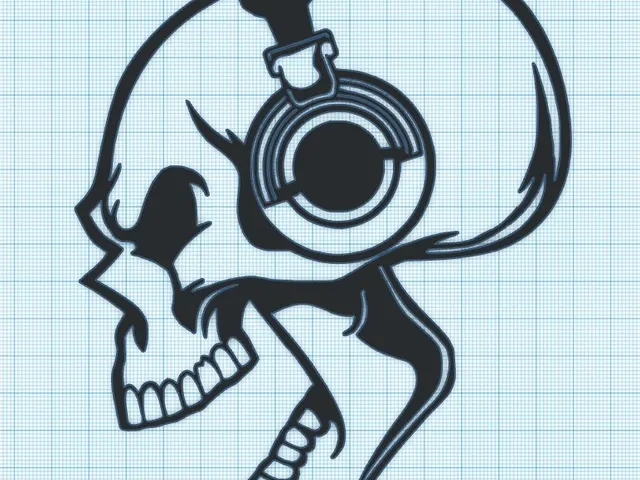 HEADPHONE SKULL - WALL ART