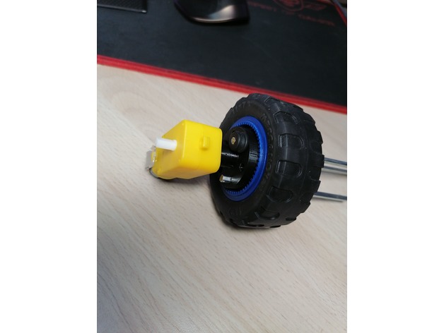 Adapter Meccano wheel to Arduino motor
