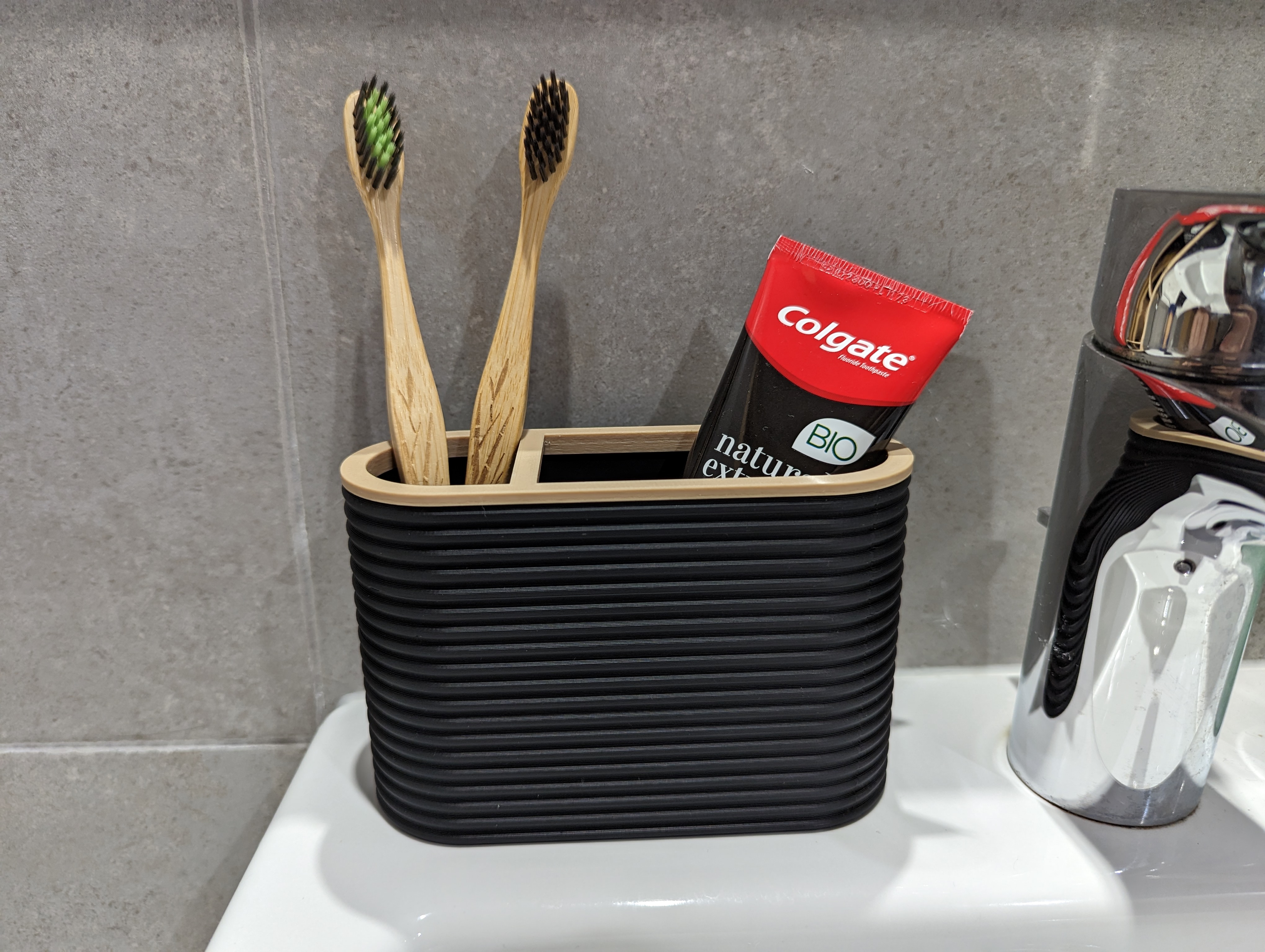 Toothbrush Toothpaste Holder By Celta Download Free STL Model toothbrush-toothpaste-holder-by-celta-download-free-stl-model
