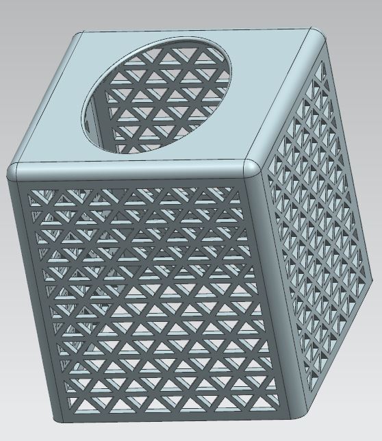 Geometric Triangle Tissue Box