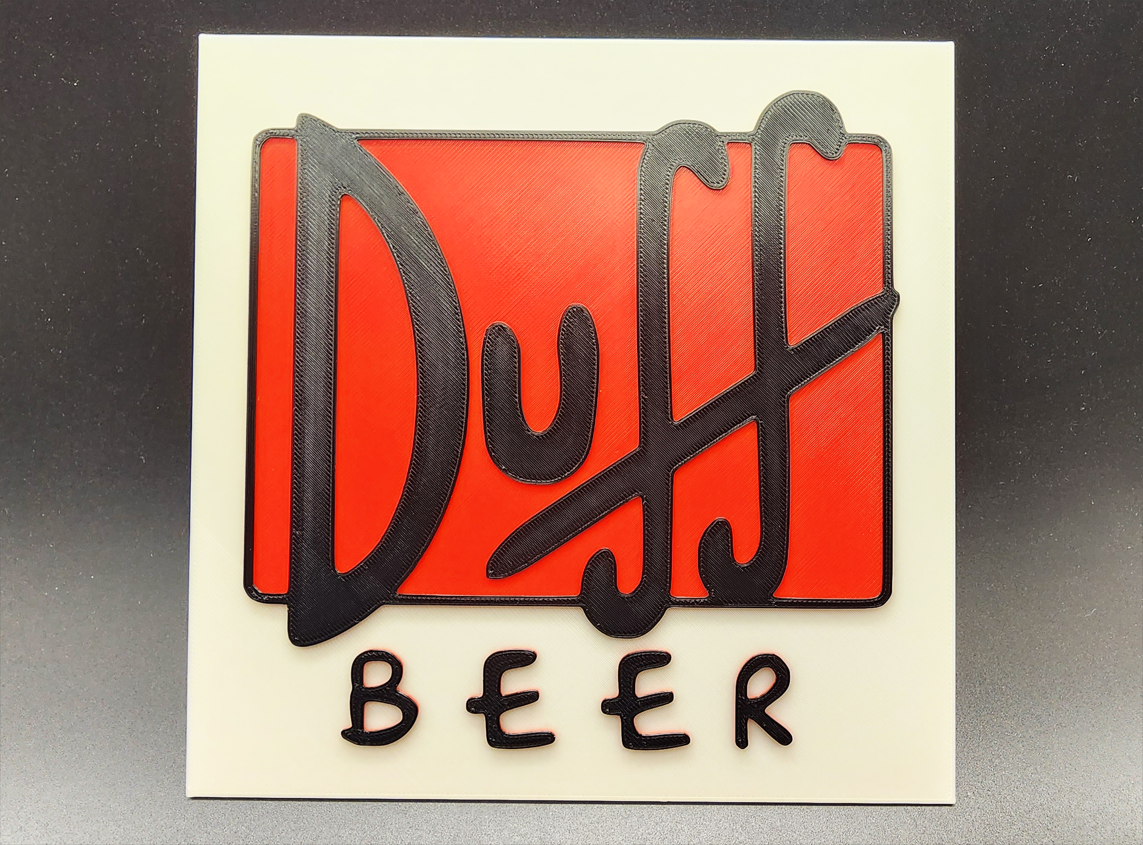 Simpson's Duff Beer Sign 3 Color