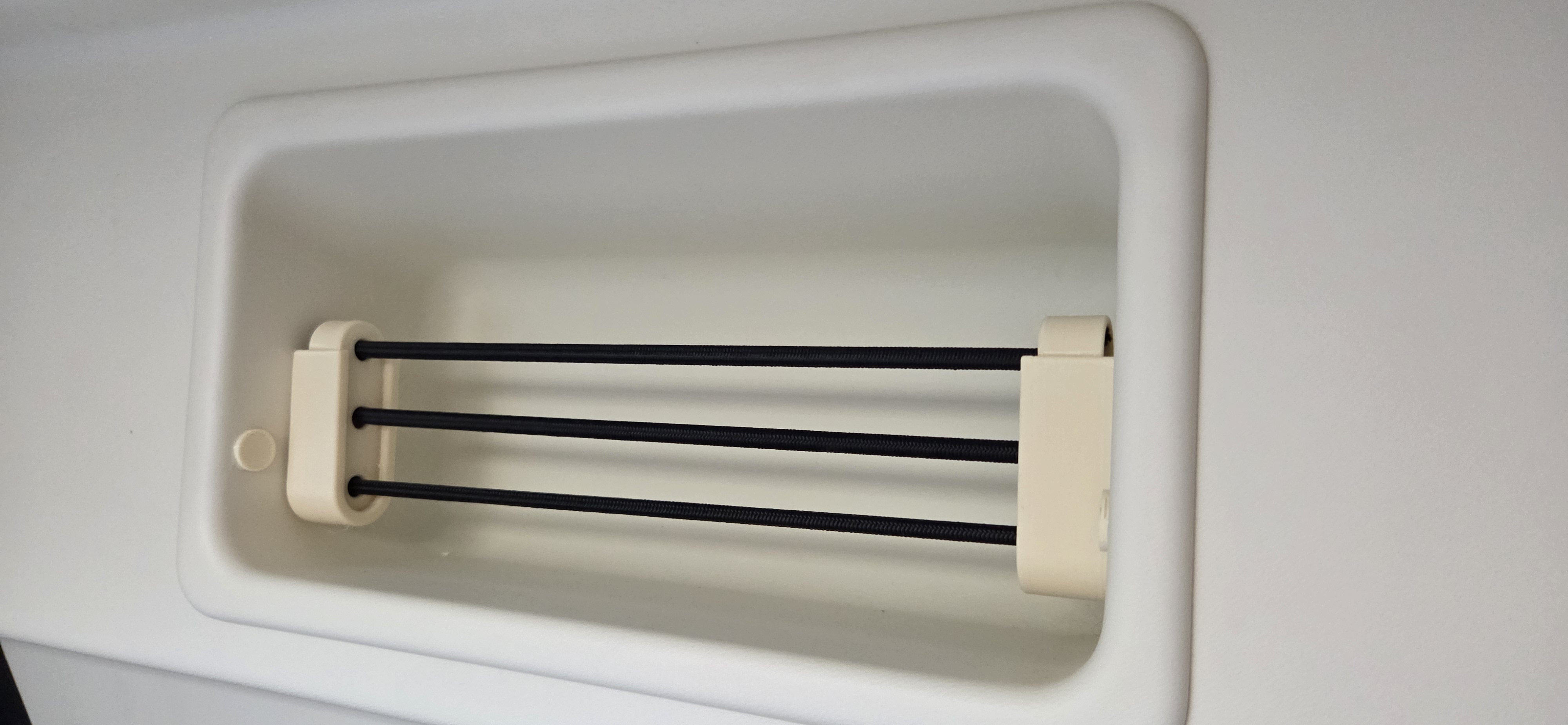 Bungee Cord Holder / Elastic Strap Organizer for Recessed Wall Niche (Camper Van / RV) 3D model