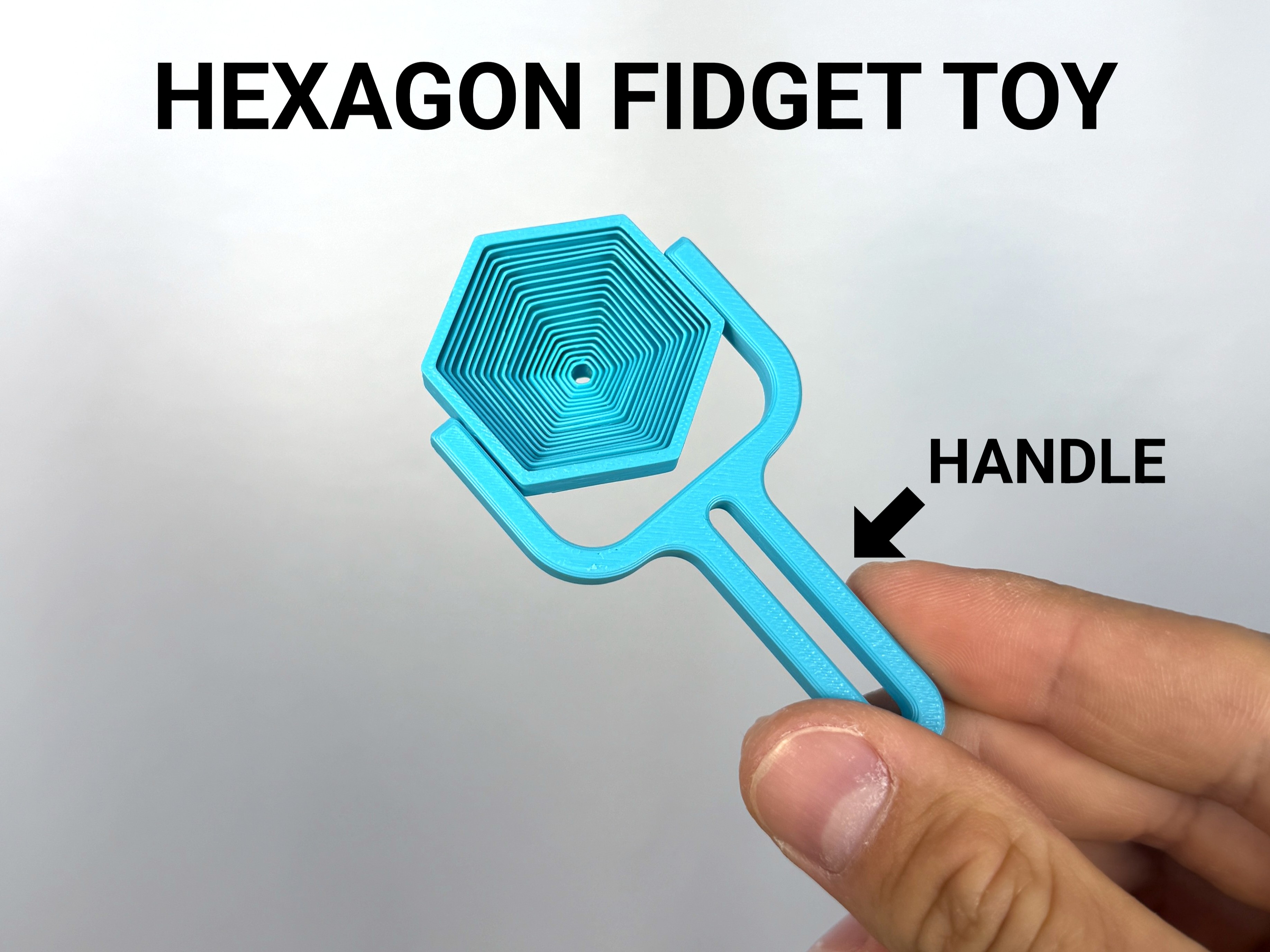Hexagon Fidget Toy with Handle