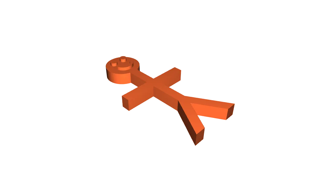 Crucifix [Doors / RoBlox] - 3D Printed, 6 Long; black