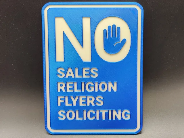 No Soliciting Sign 2 Color