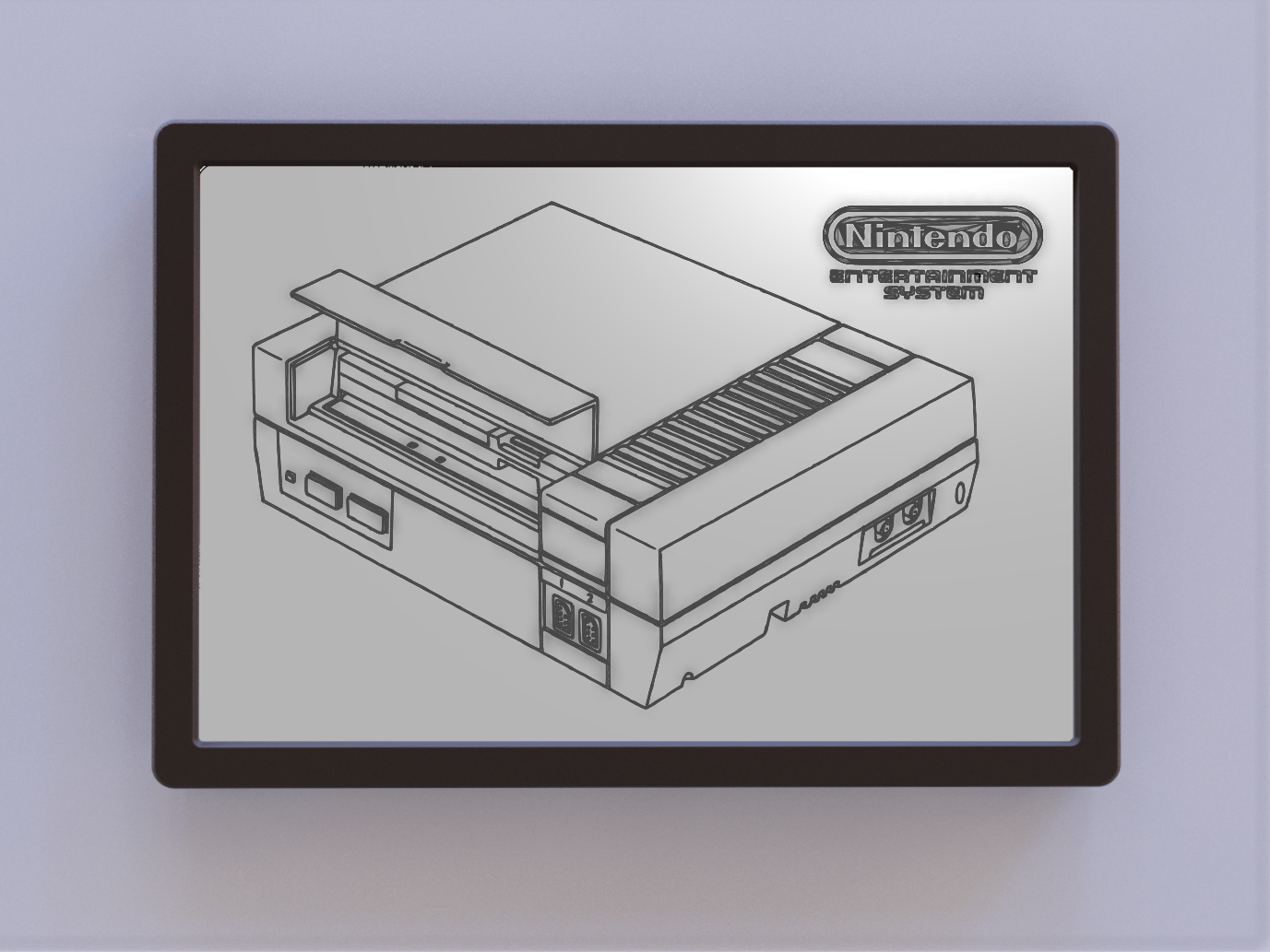 NES Console Patent Art w Logo