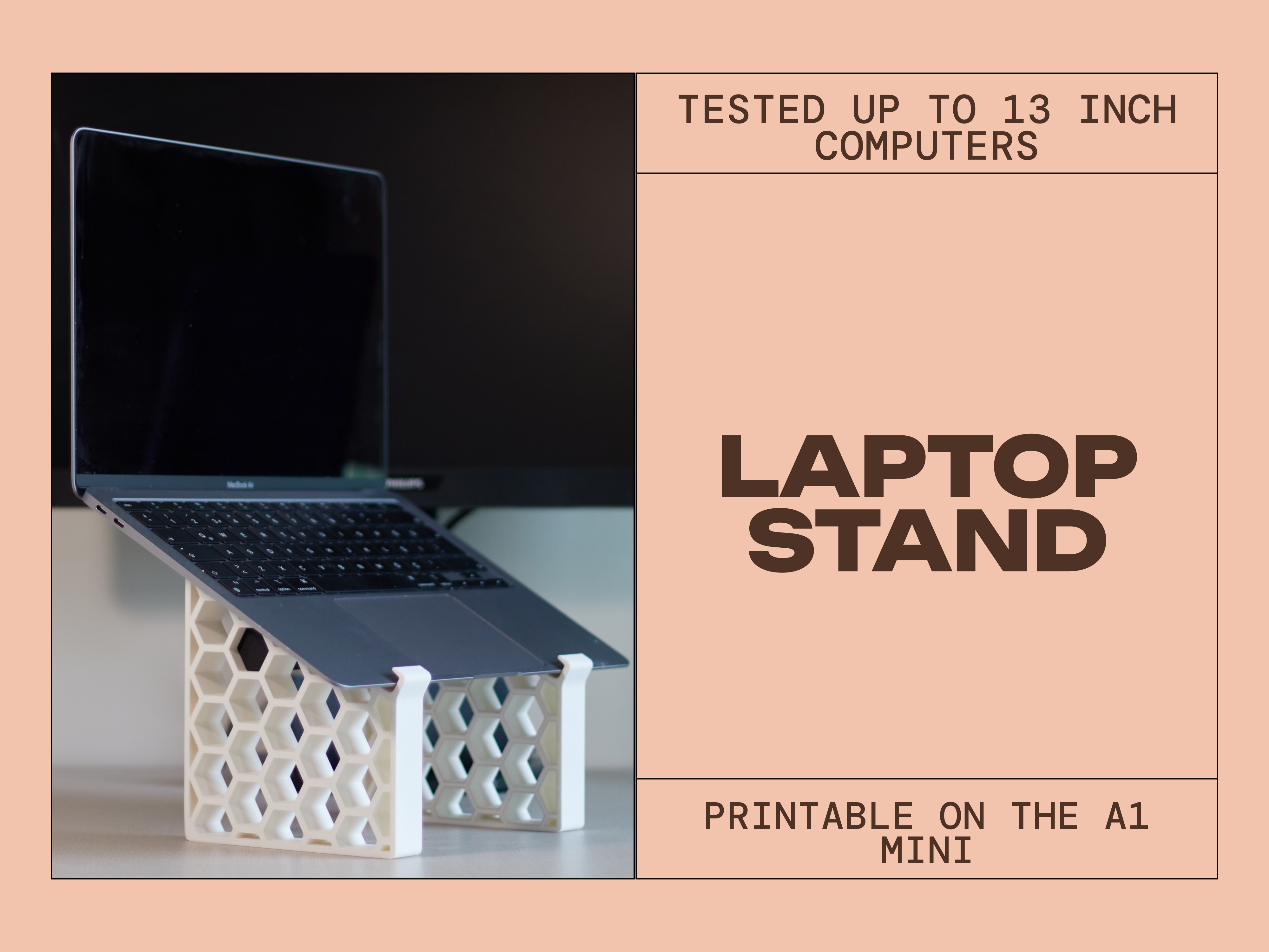 Laptop Stand - Hexagonal design