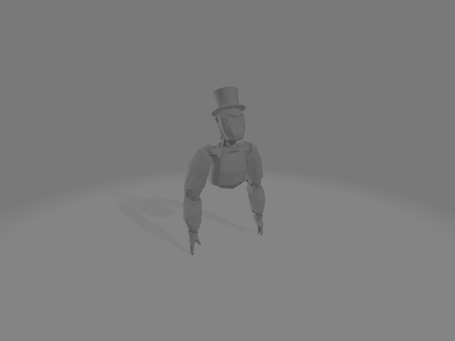 gorilla tag monke with a top hat toy plus sun glasses 3D model thumbnail