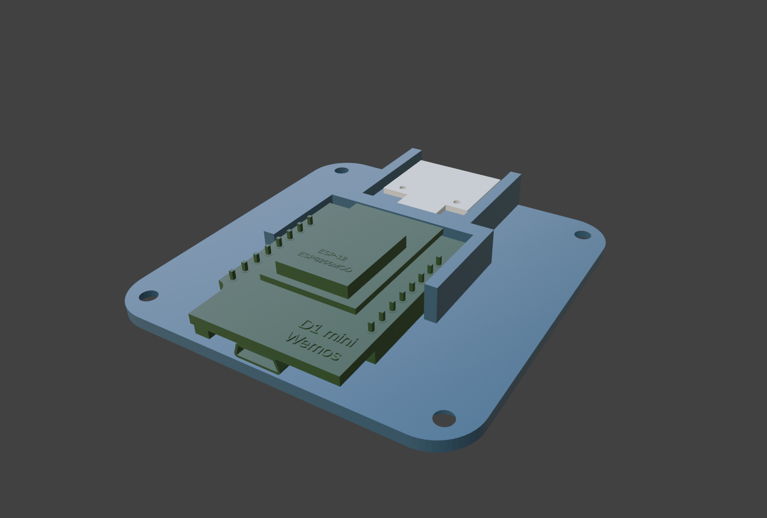 Miniatura 2 do modelo 3D Air quality sensor case D1 Mini