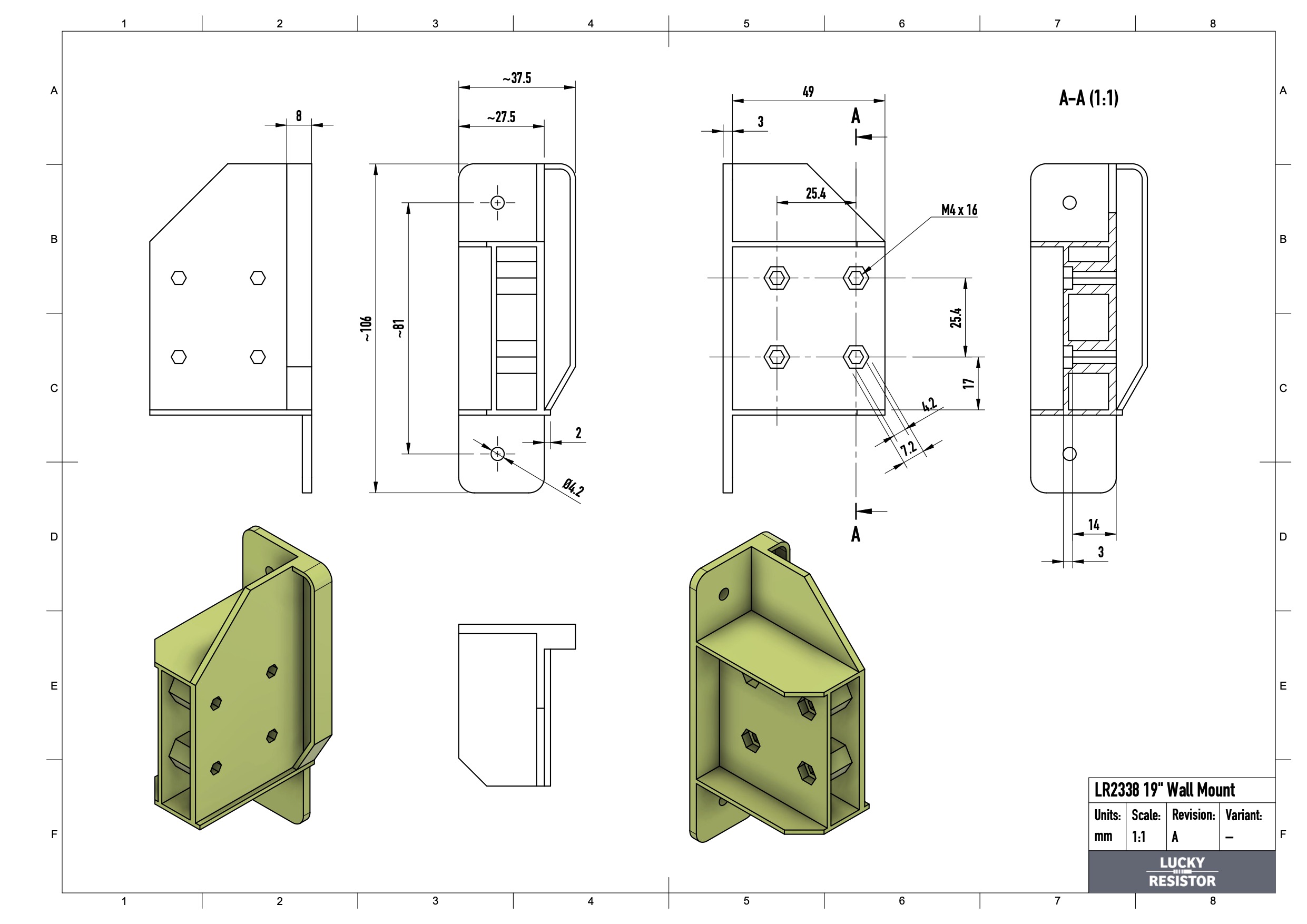 Vertical Wall Mount Brackets for 19" Rack Devices by Metikumi ...