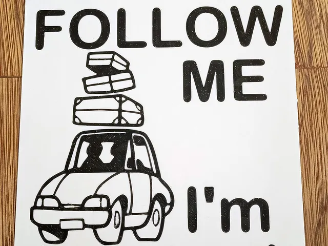 Funny Sign - "Don't follow me I'm lost too" - dual colour wallsign