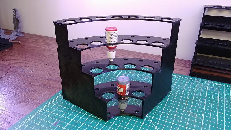 Modular Hobby Paint Rack - Inside Corner