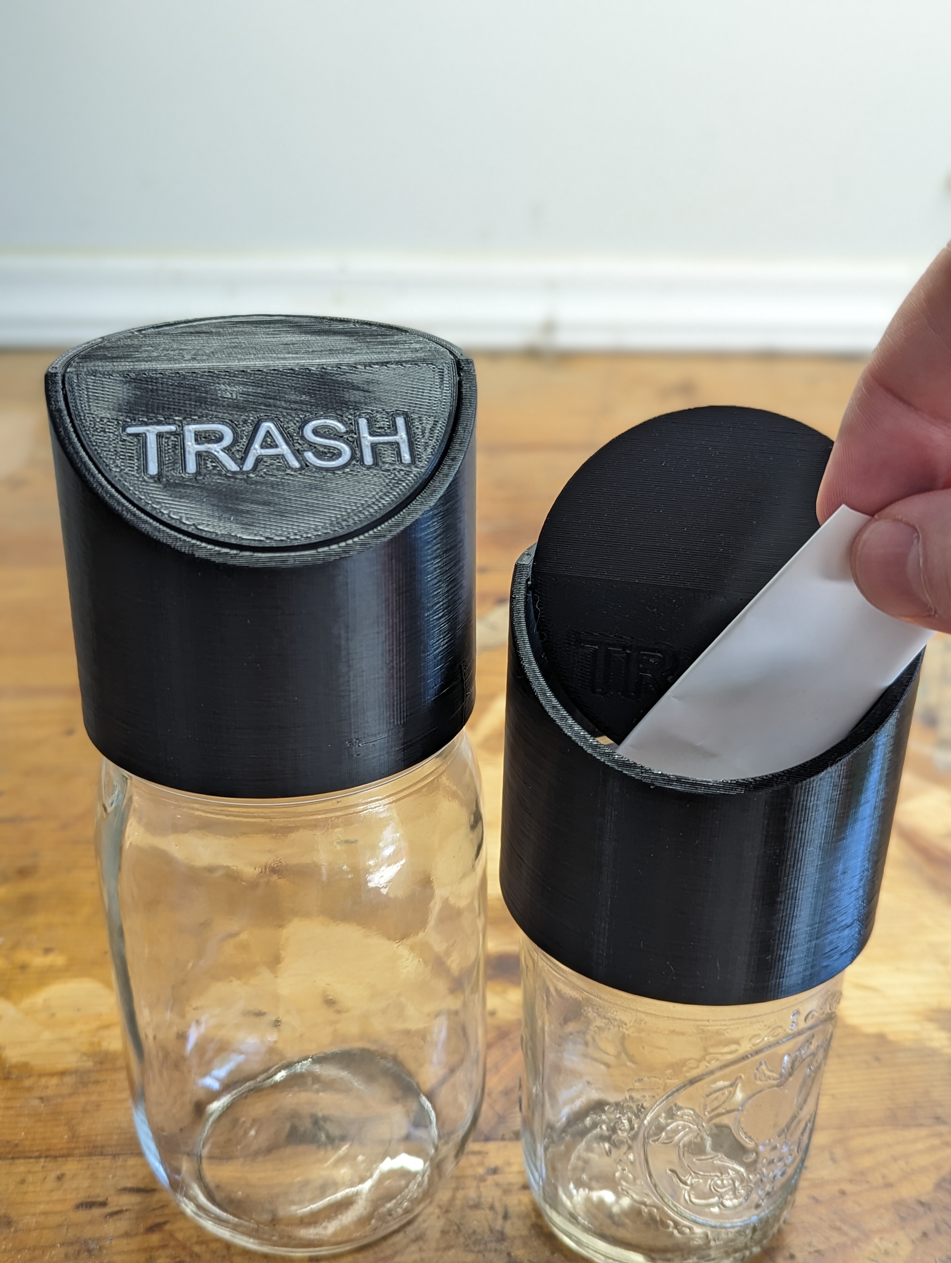 Glass Jar Trash Can Lid