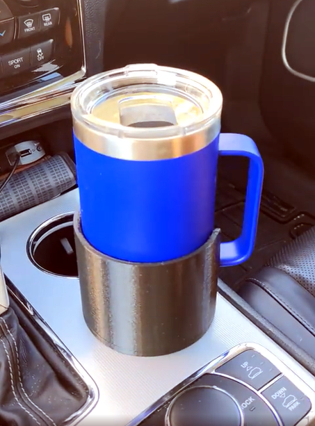 Yeti Rambler mug holder for Jeep Grand Cherokee