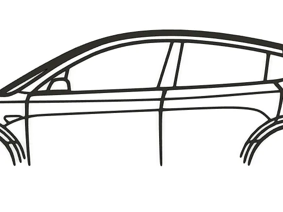 Tesla Model Y Silhouette Wall Art