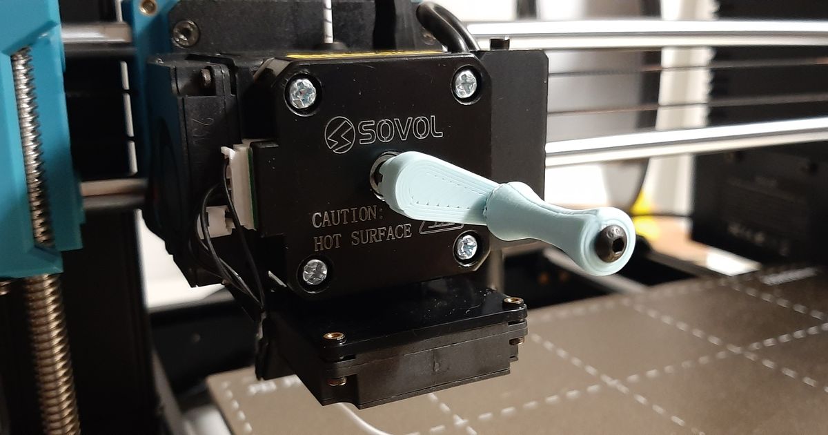 Sovol SV06 Extruder Wheel Crank Handle by Maker Mike Download free STL model