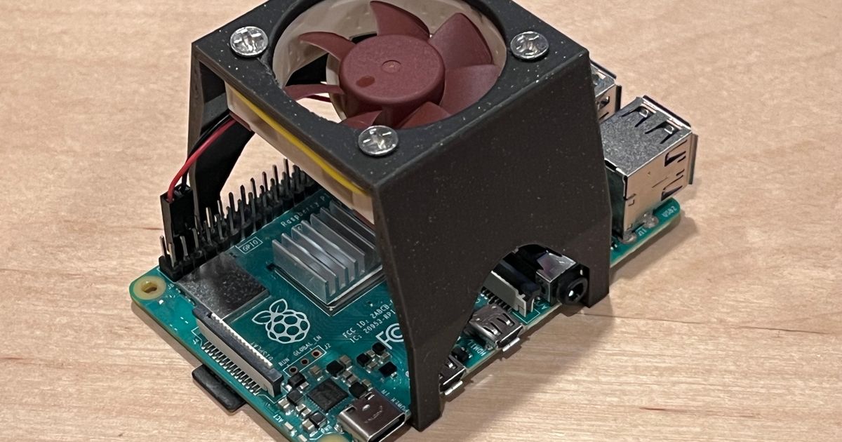 Raspberry Pi Cooler Fan (4010) holder by TorontoDan3D | Download free ...
