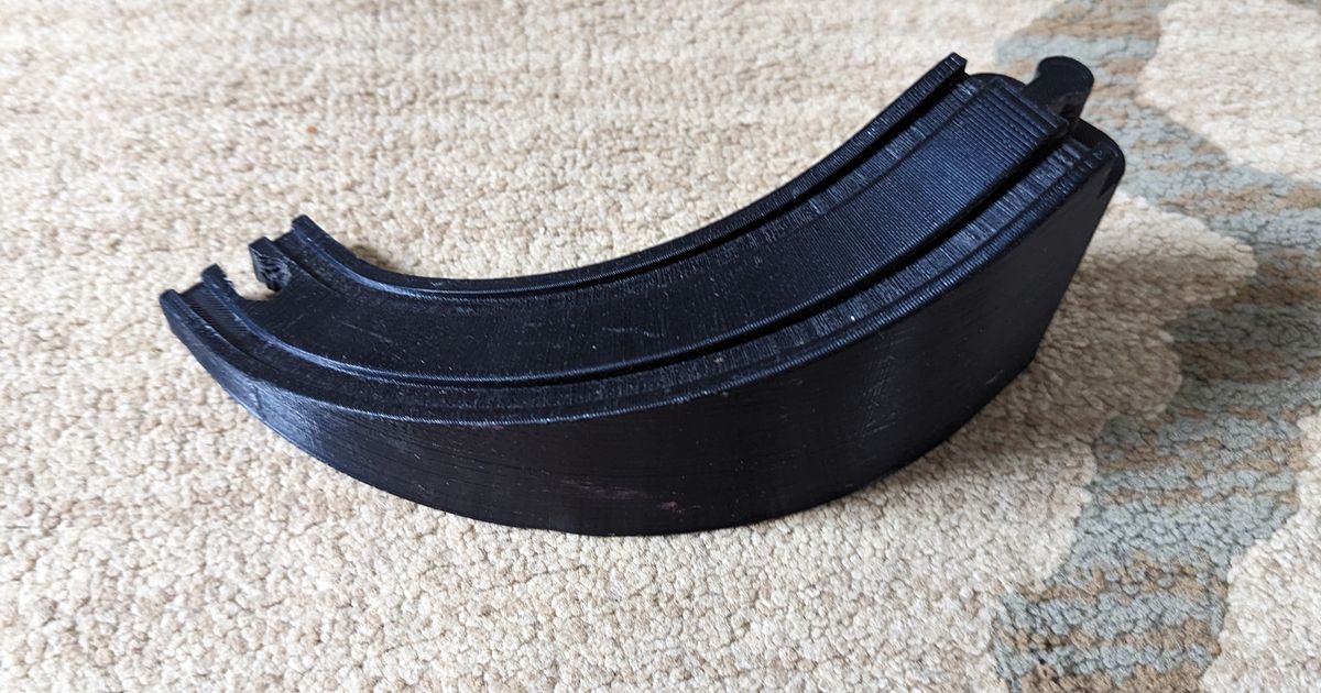 Toy Train Track Turn Ramp by Branches1337 Download free STL model