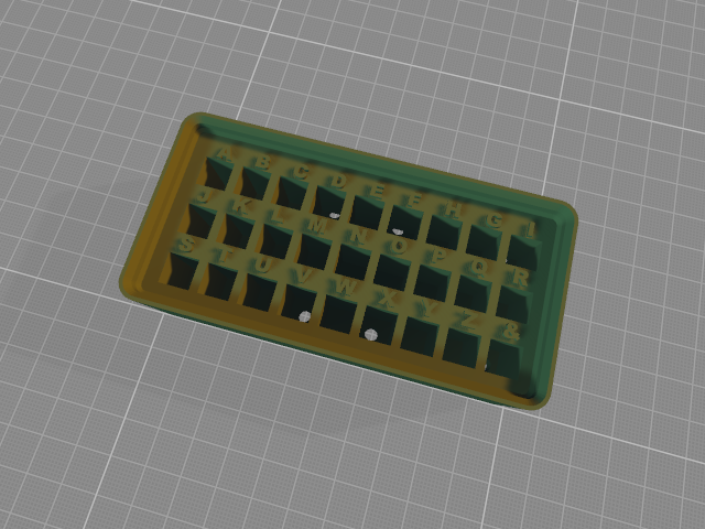 Gridfinity holder for Steel Letter/Number Stamping Set