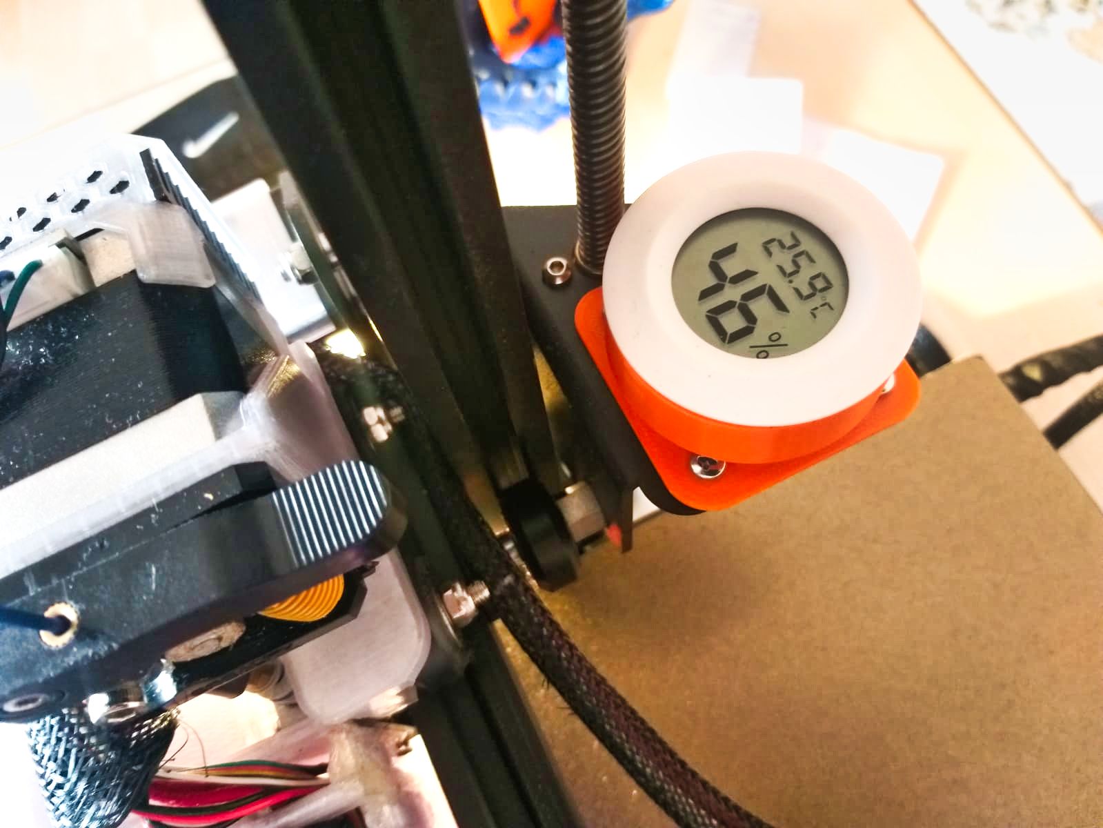 Hydrometer/Thermometer Mount for Ender 3 Direct Drive