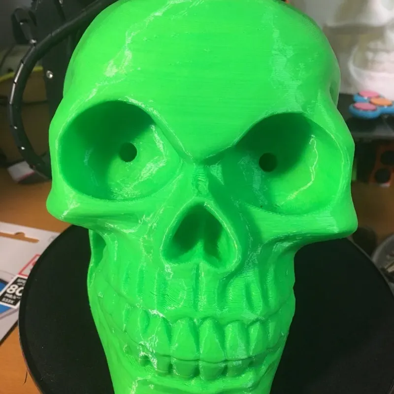 Halloween Skull With Meat Hook and Glow-In-The-Dark Eyes by Lopatka, Download free STL model