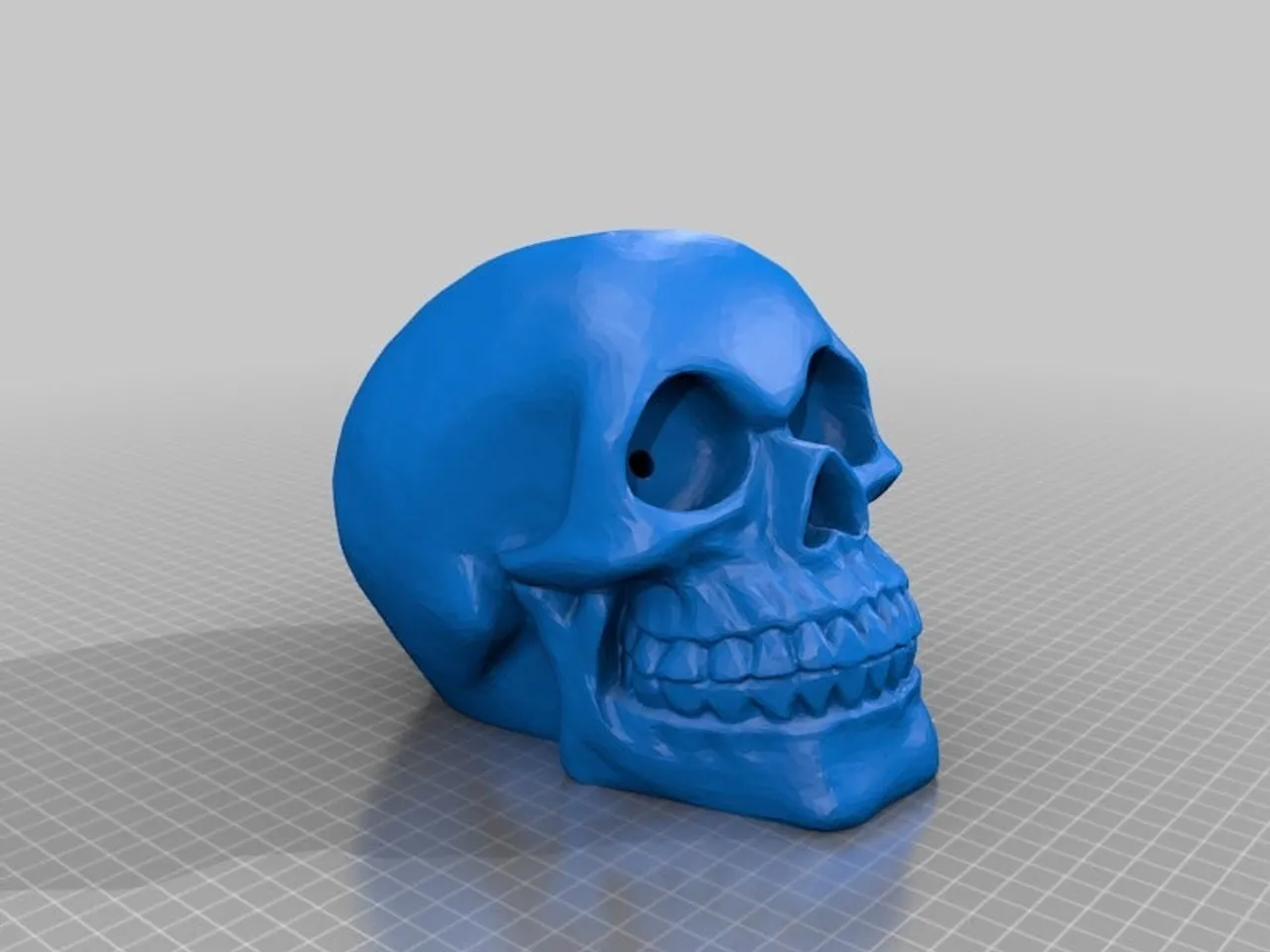 Skull with LED eyes by cyberreefguru, Download free STL model