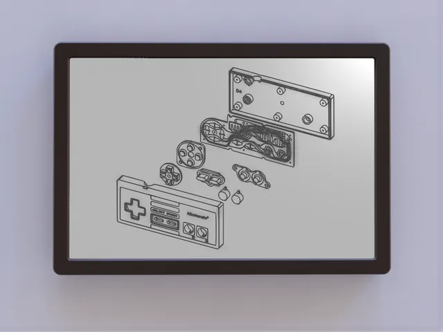 NES Controller Exploded View Patent Art
