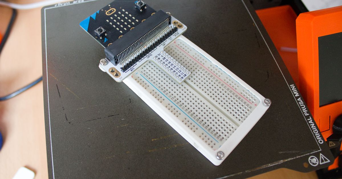 Breadboard holder for micro:bit by Petr 157 | Download free STL model ...