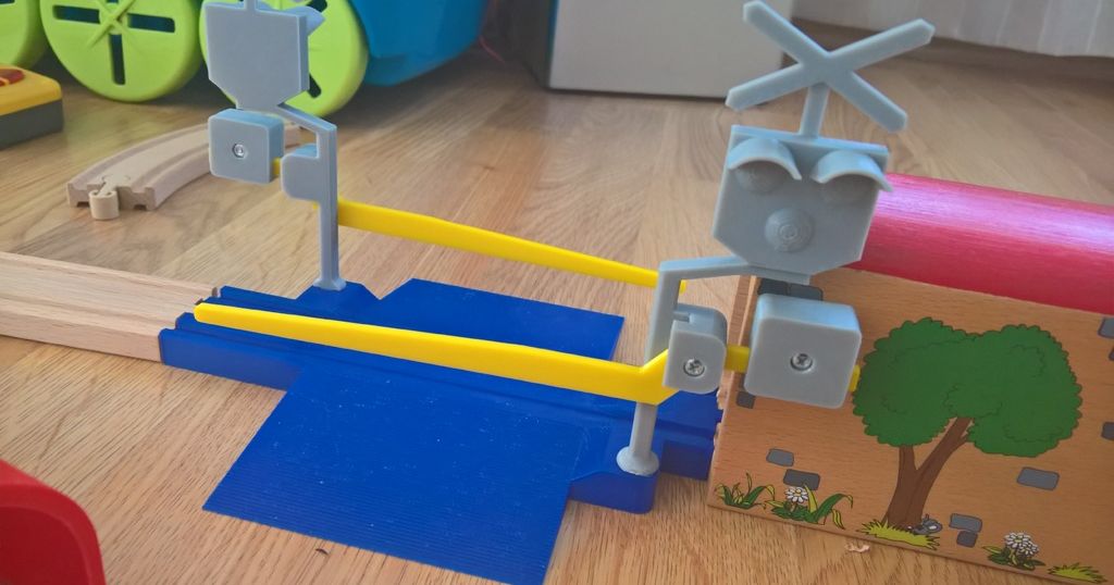 Wooden Railway Crossing by javcz | Download free STL model | Printables.com