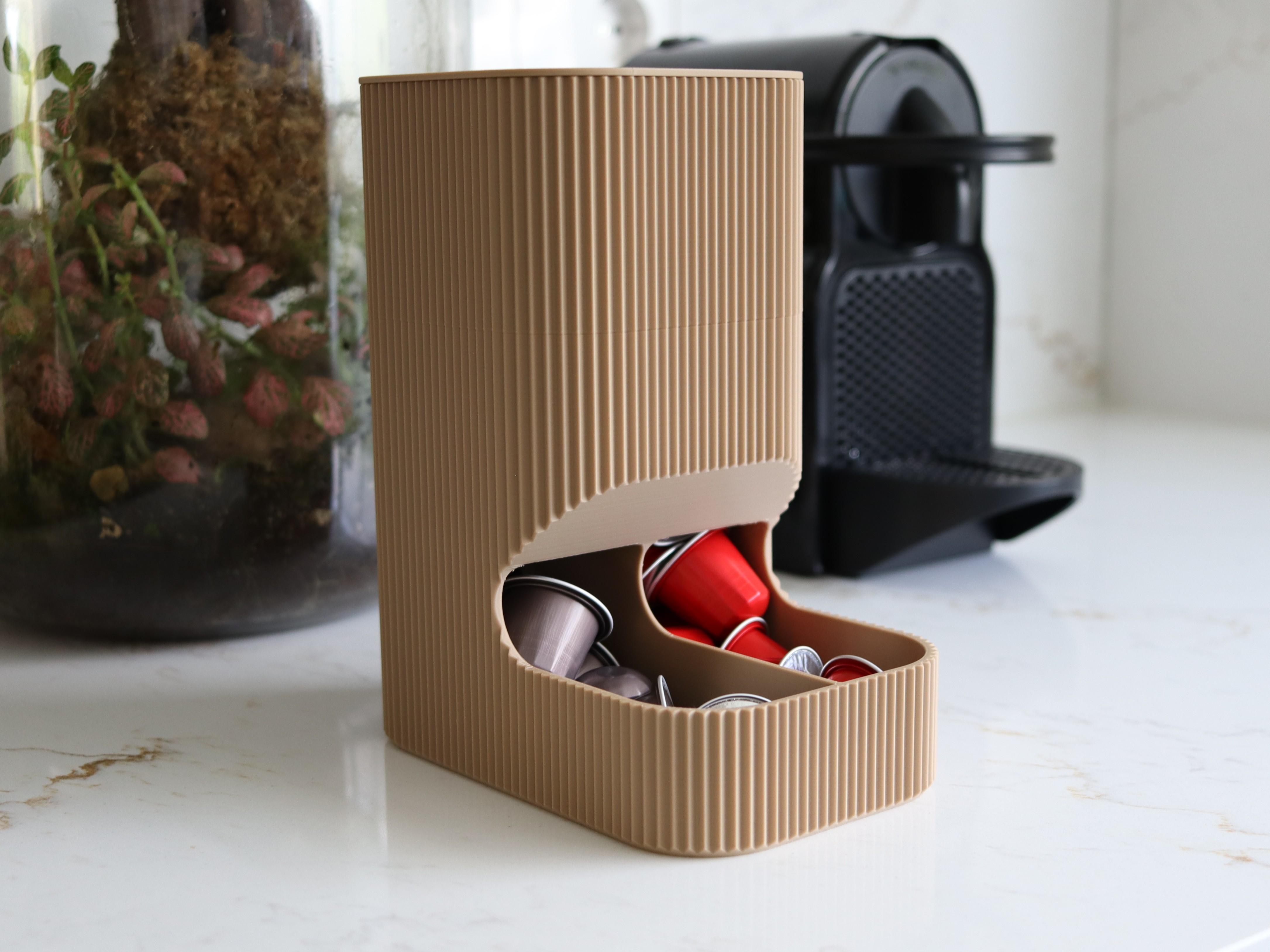 Coffee Capsule Holder - Zigzag Pattern - Nespresso Vertuo Dolce Gusto Pod Organizer