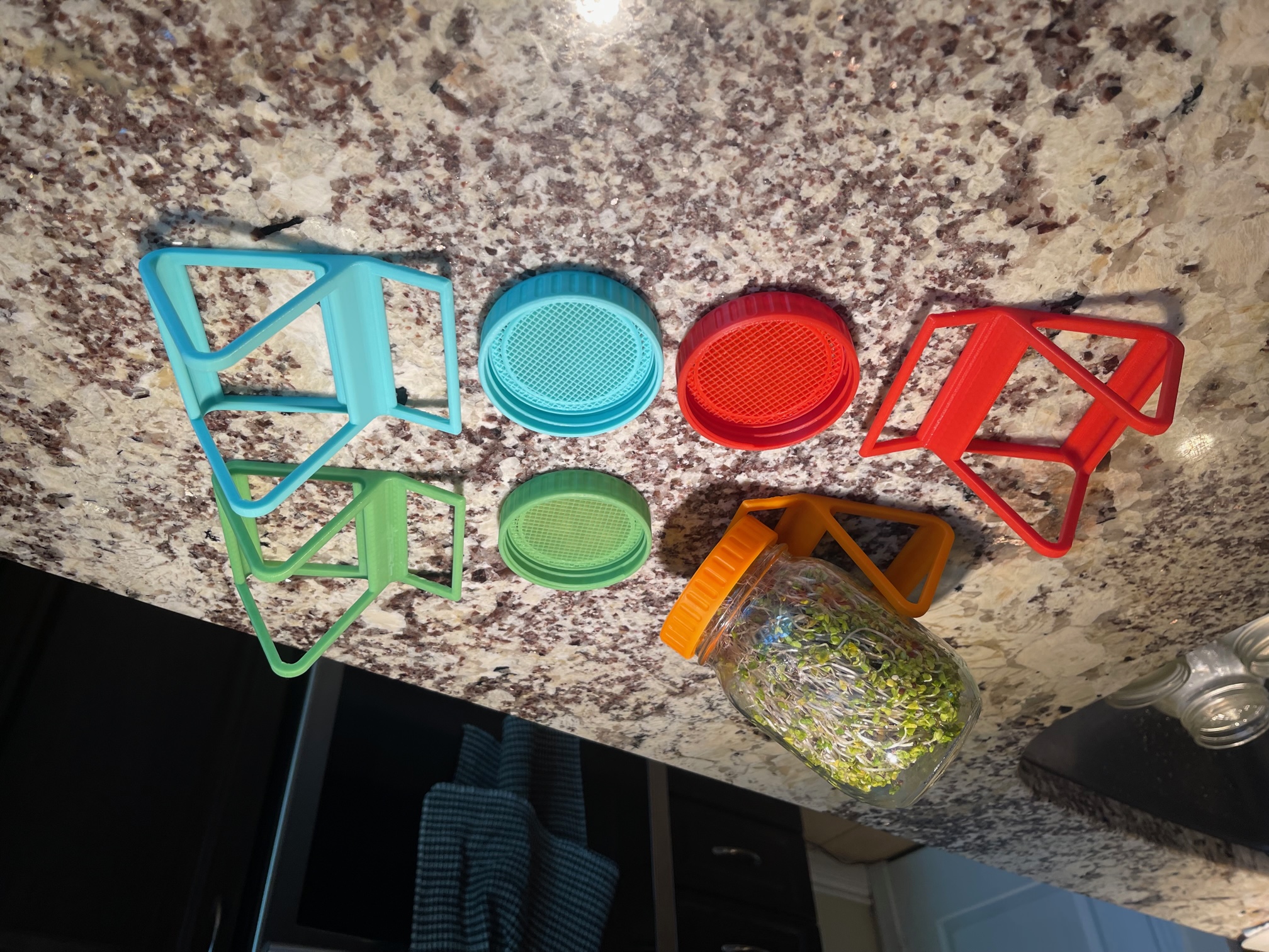 Mason lid kit to grow sprout