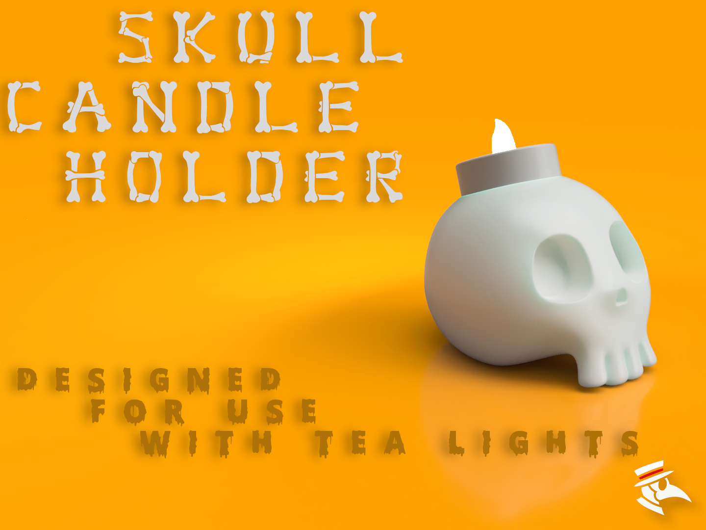 Skull Candle Holder