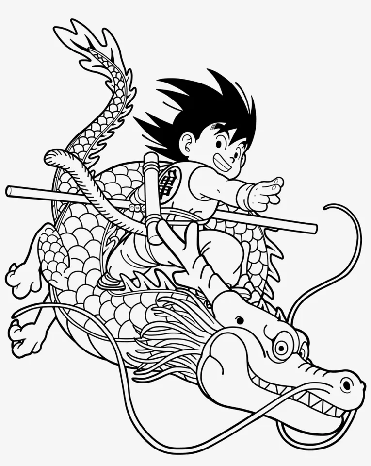 dragon ball z goku  Coloriage dragon ball, Coloriage dragon, Coloriage dragon  ball z