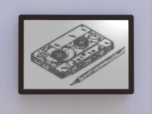 Cassette w Pencil Patent Art