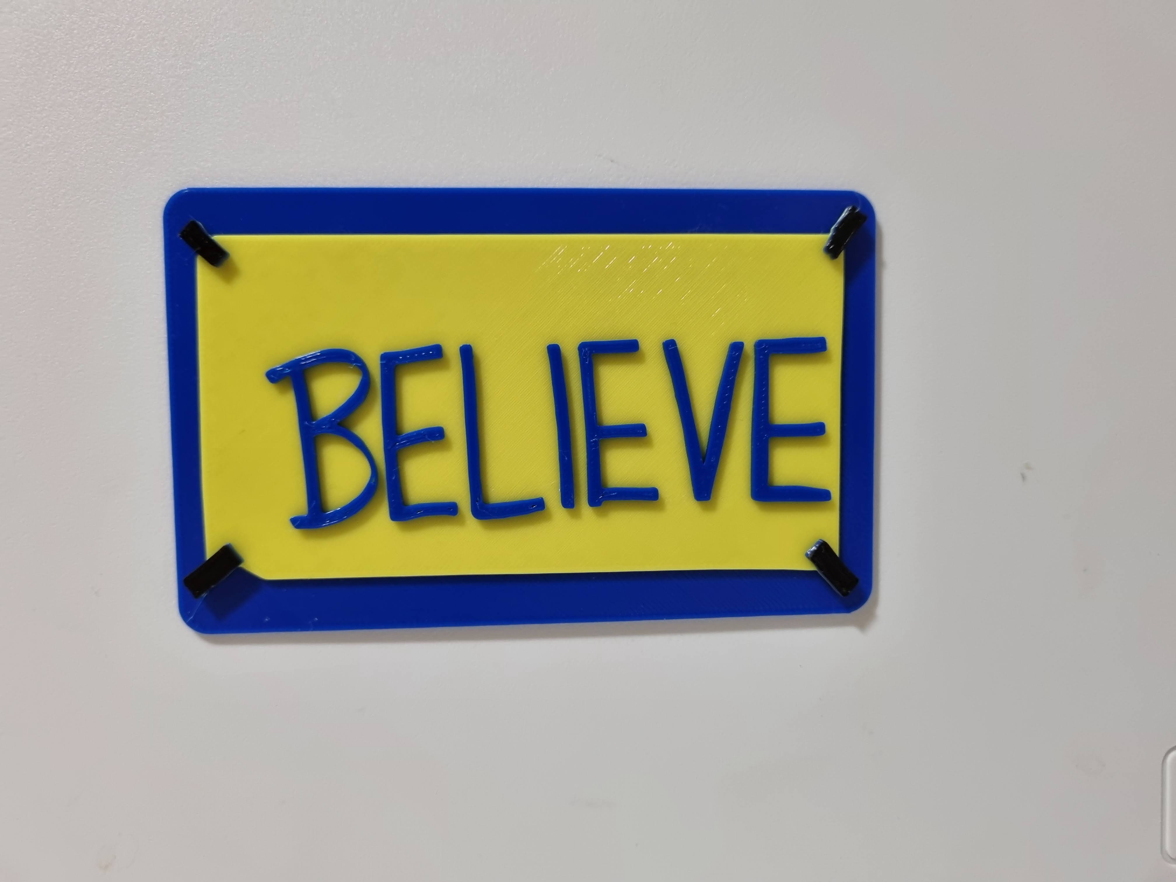 Ted Lasso Believe plate by Qualith Download free STL model Printables com Ted Lasso Believe plate by Qualith Download free STL model Printables com