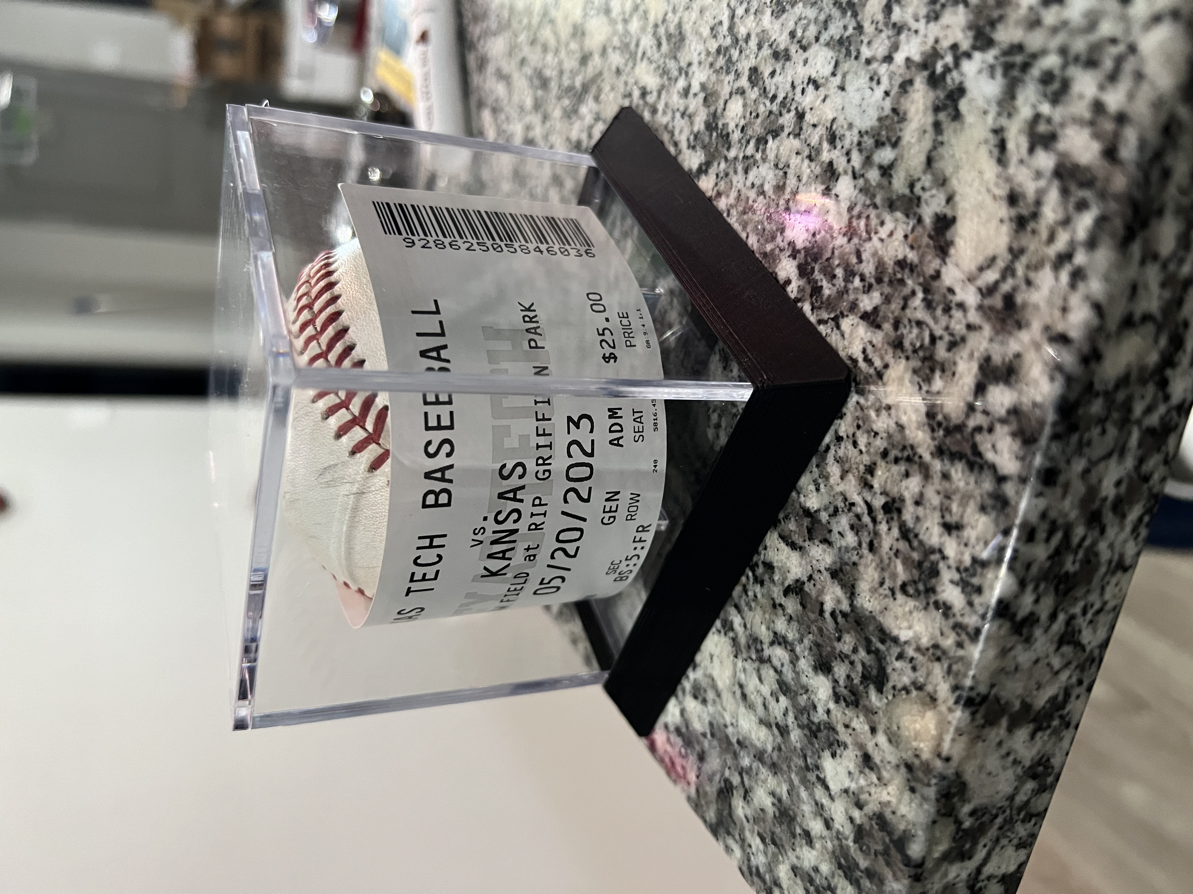 Simple Bottom Frame for Baseball Display Case