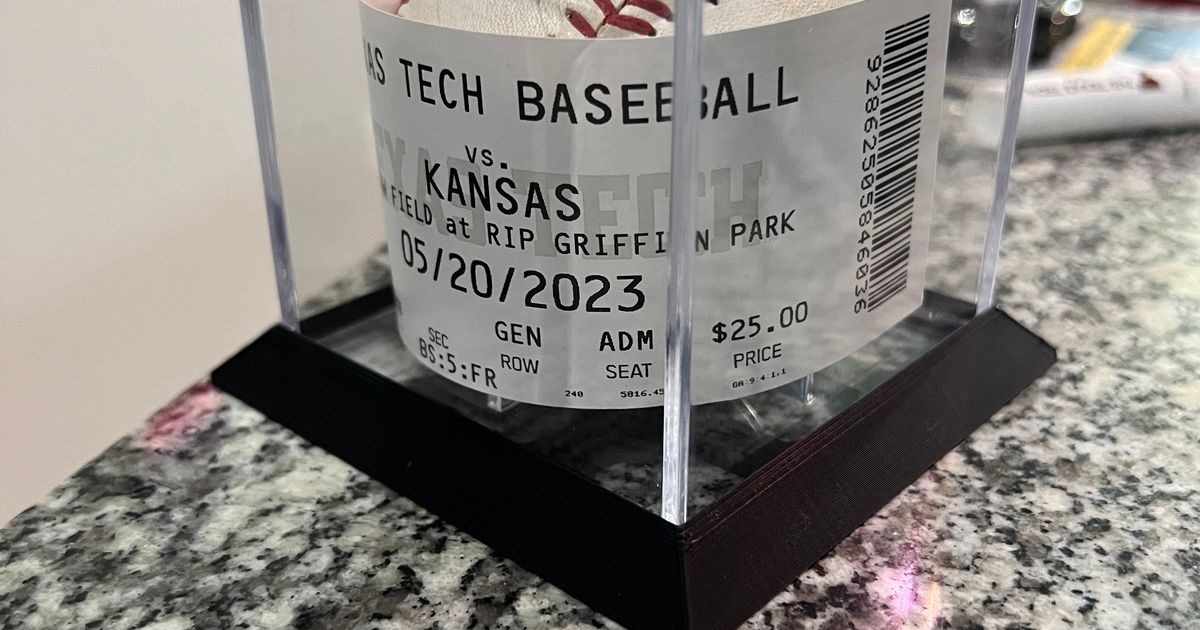Simple Bottom Frame for Baseball Display Case by DarthTommy | Download ...