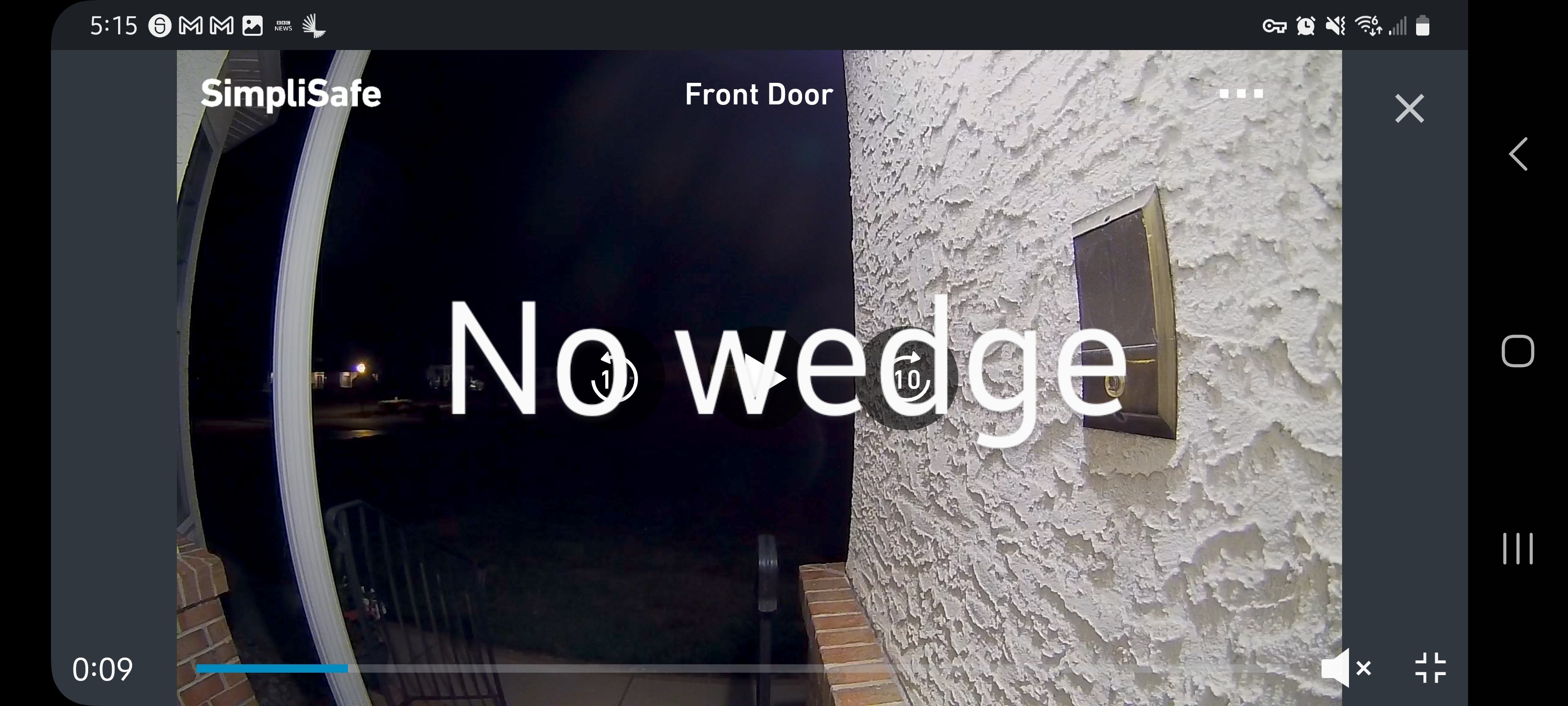 Simplisafe doorbell camera orders wedge