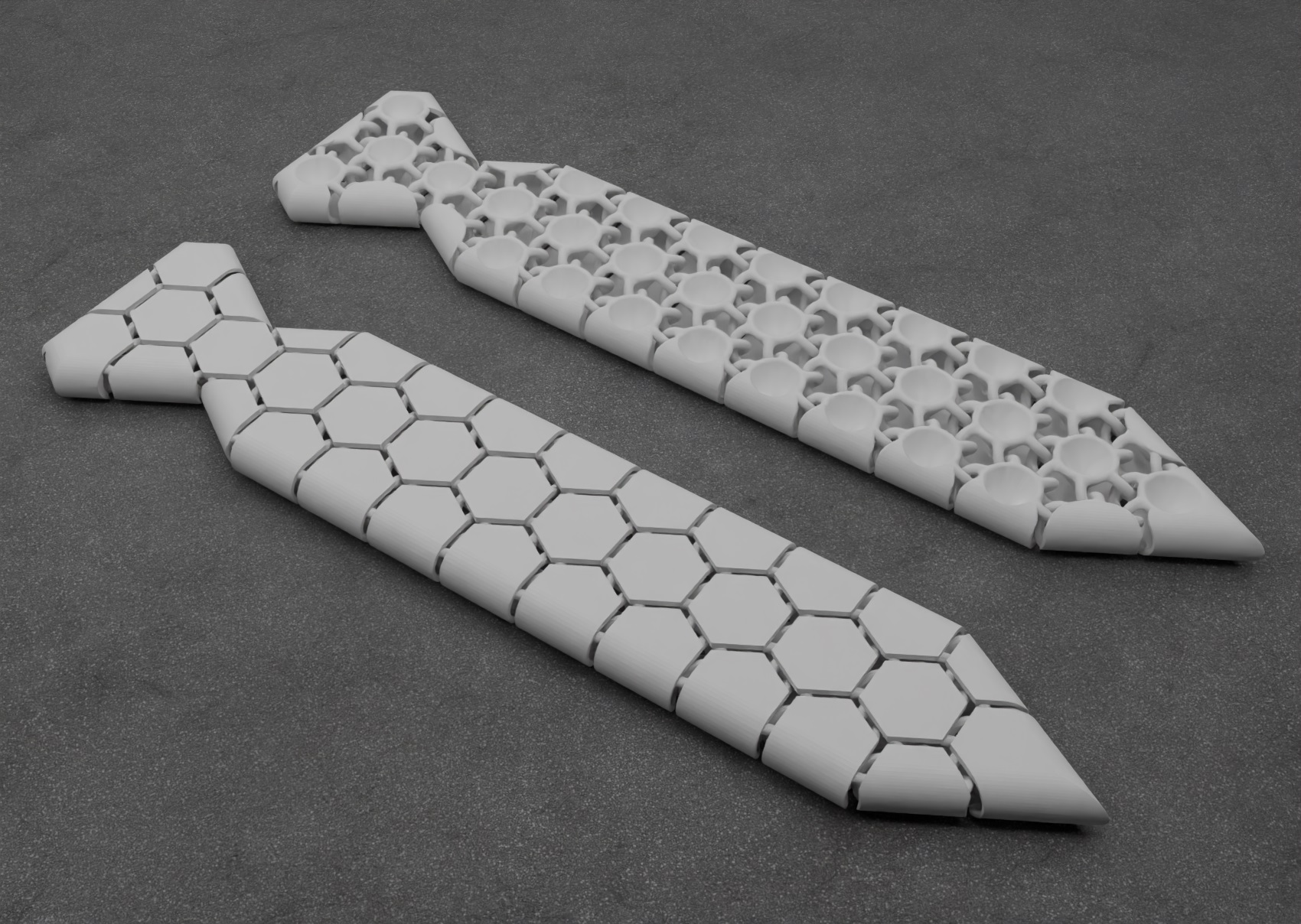 Flexible Hexagonal NASA Chainmail Tie 3 Sizes By Maker81 Download 