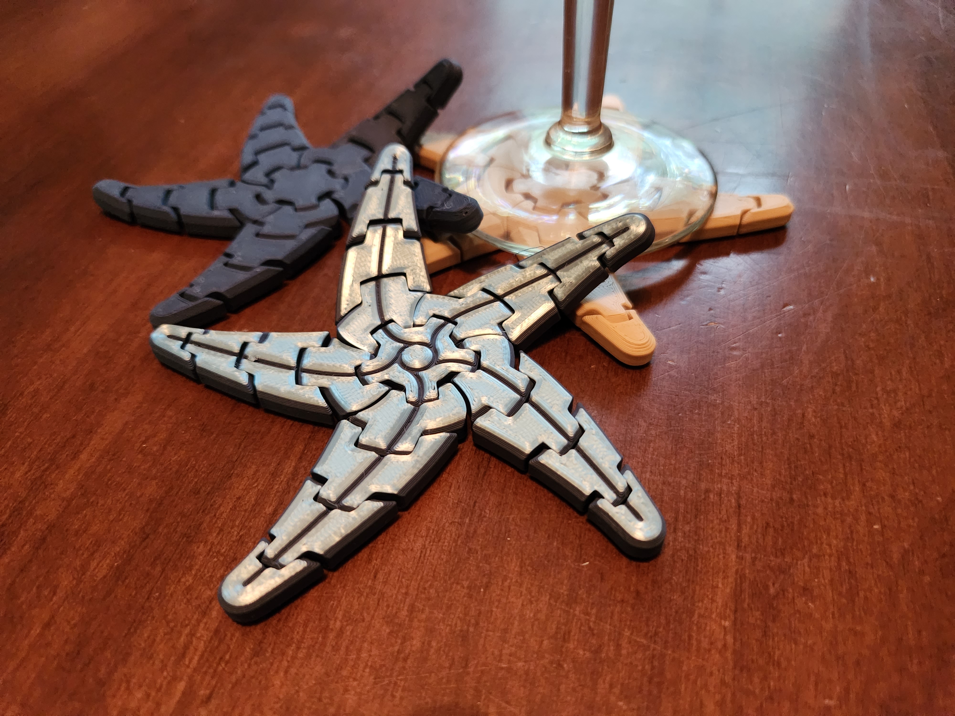 Flexi Starfish Coaster by squinn Download free STL model Printables com