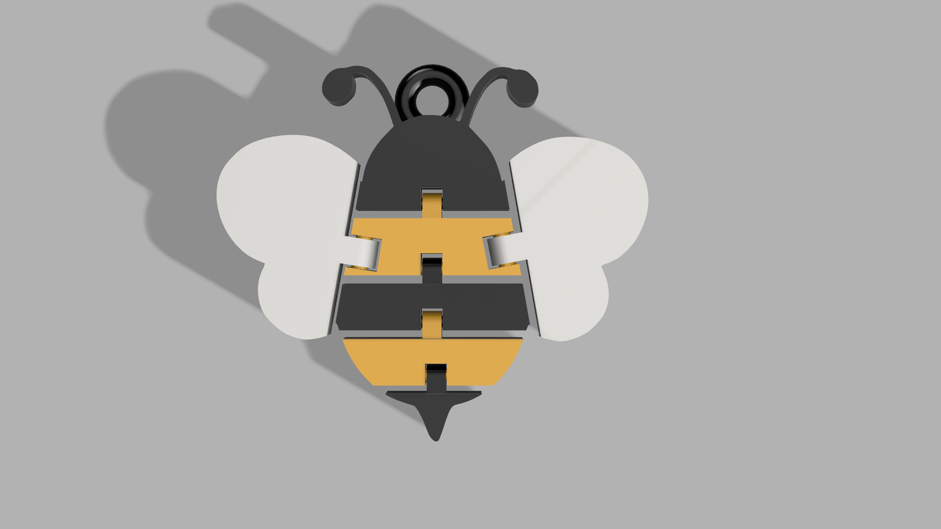 Miniatura 2 do modelo 3D Bee KeyChain
