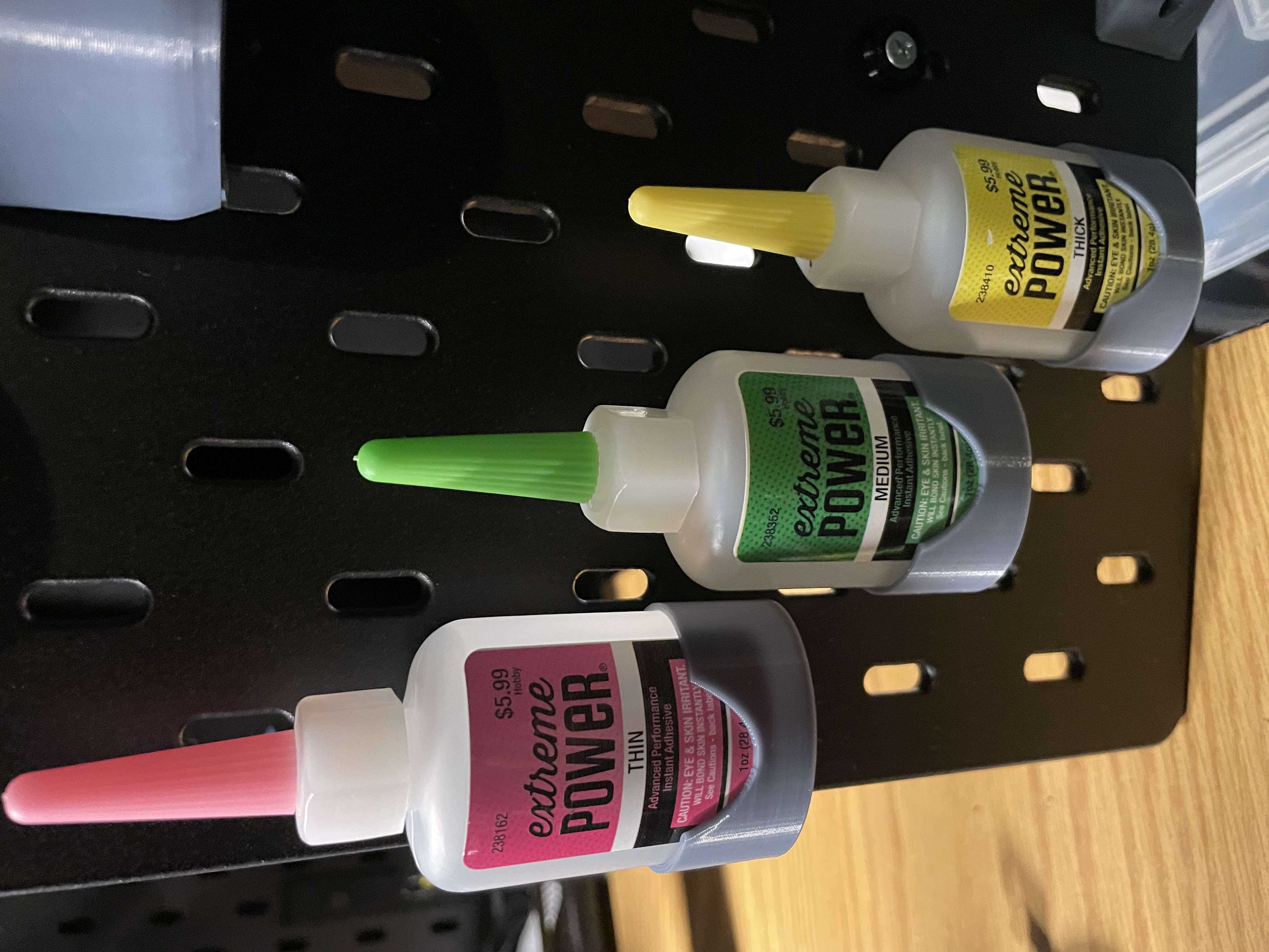 Ikea Skadis CA Super Glue Bottle Holder for Extreme Power