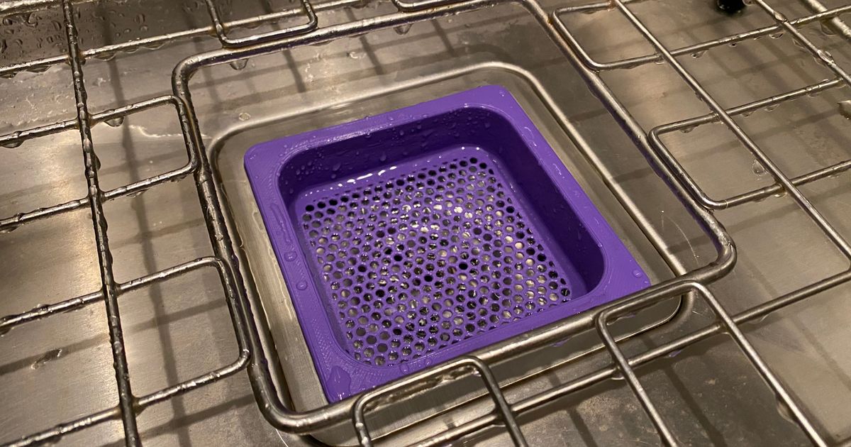 3.5" Square Drain Strainer by Sam Wolfson Download free STL model