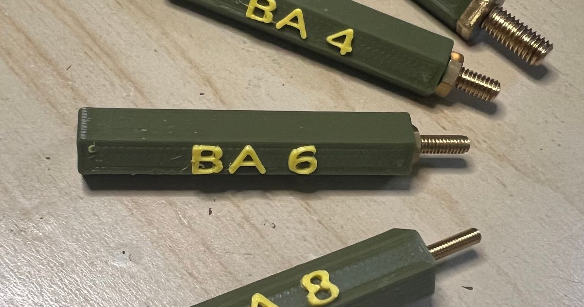 BA Screw thread gauges even numbers by Rik KershawMoore Download free STL model