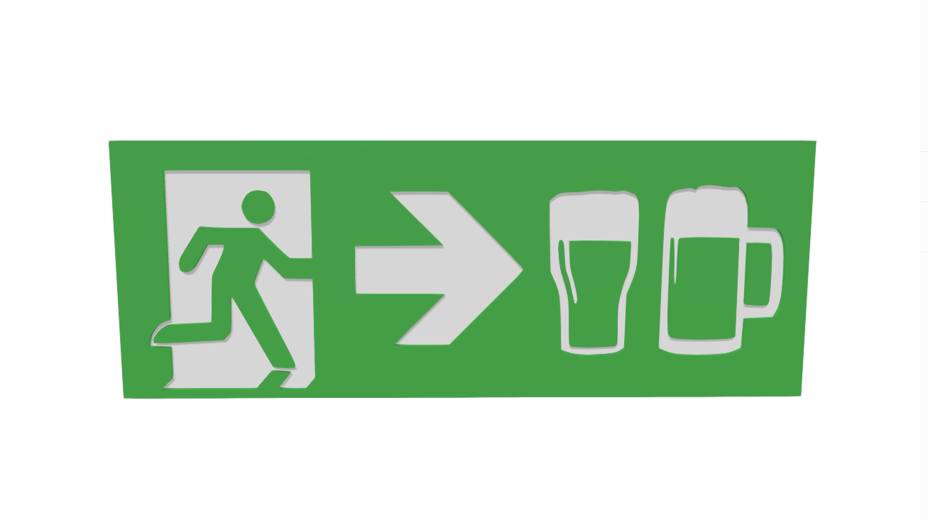 Beer Exit Sign