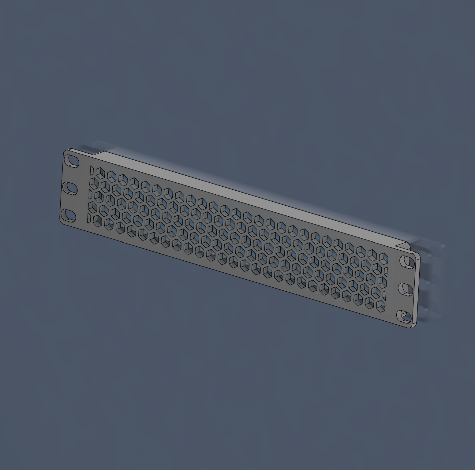 Celeste's sturdy 10 inch rack blank panel V.2 (ventilation, no fan)