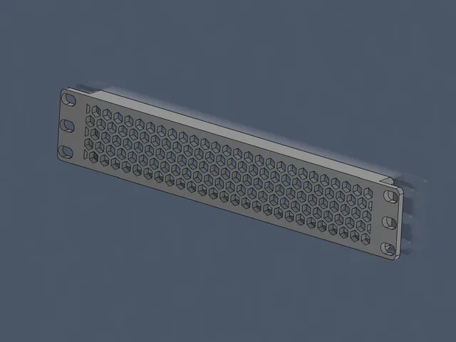 Celeste's sturdy 10 inch rack blank panel V.2 (ventilation, no fan)