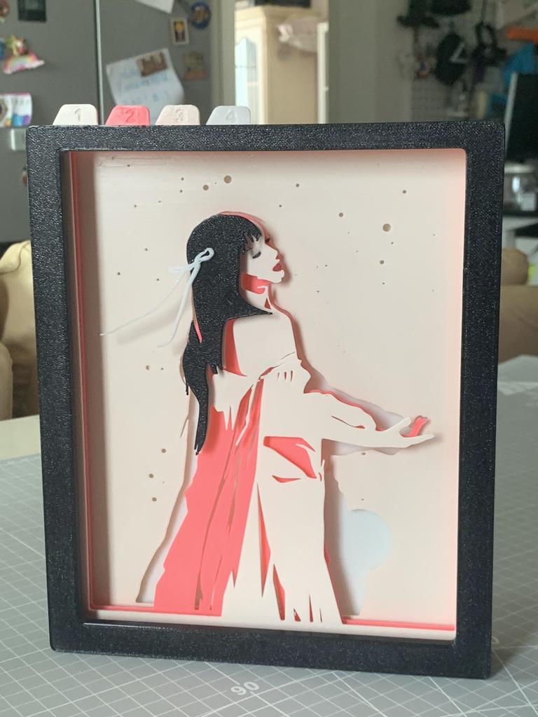 Miniatura 4 do modelo 3D 美依礼芽·花海·剪影画 MARiA Floral Sea Shadow Box
