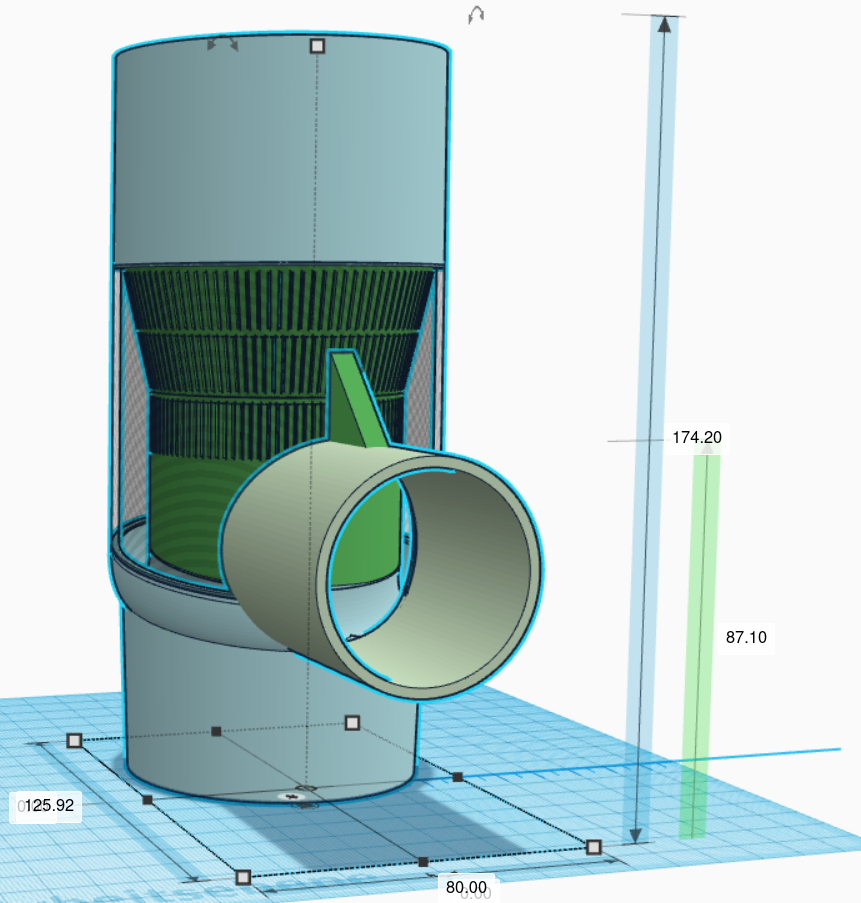 Rain Water diverter (Regensammler) for DN75 PVC downpipe