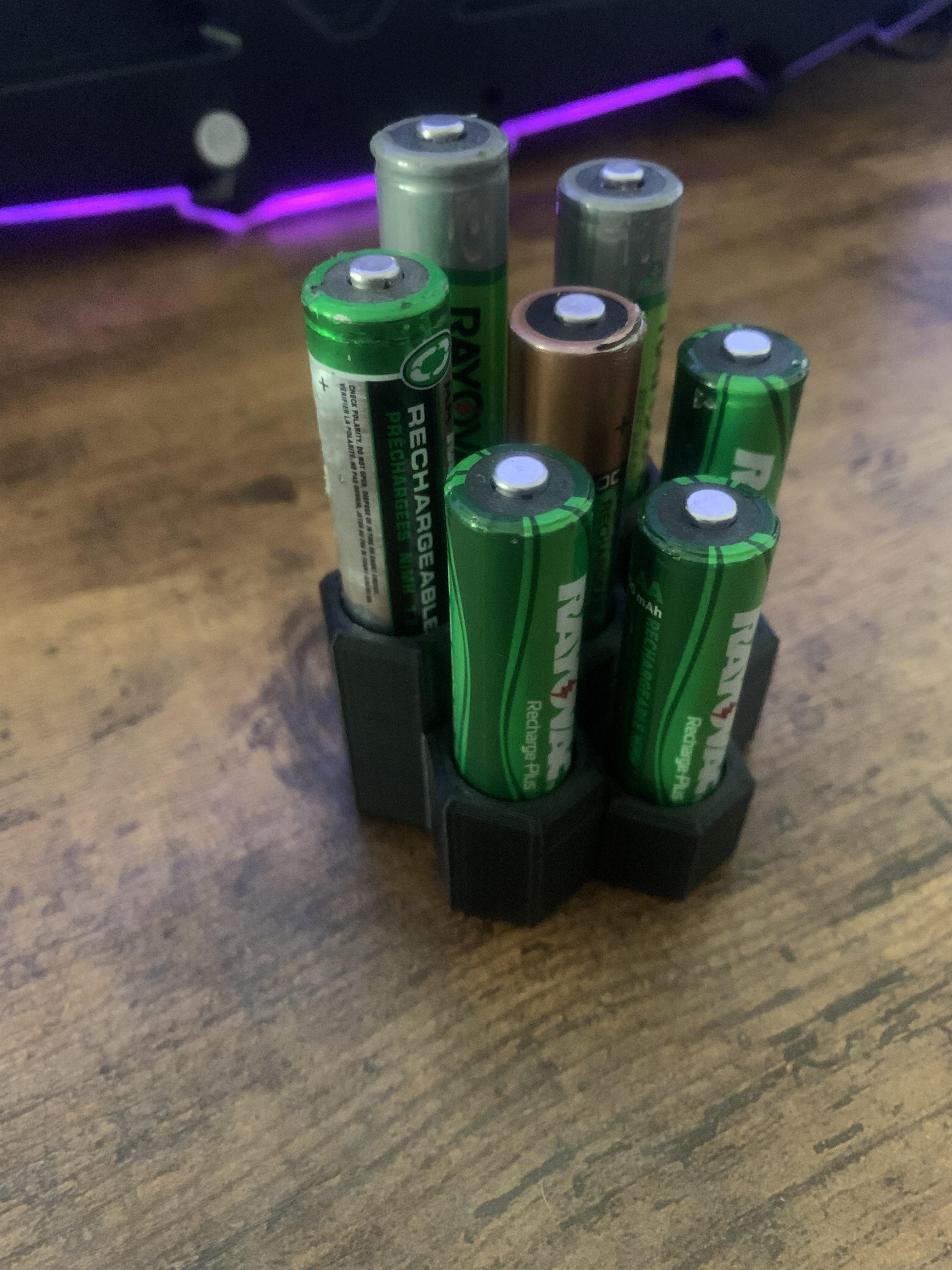 AA & AAA Battery Holder by KOTA CAD Download free STL model